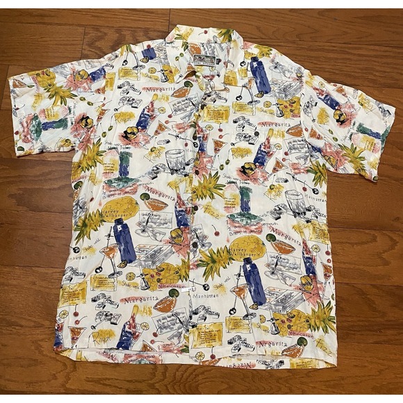 Tori Richard Other - Tori Richard XXL Aloha Shirt Hawaiian Cocktails Drinks Made In Hawai'i 2XL